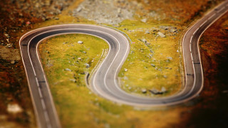 Toy road miniature grass rocks - road free wallpaper for desktop