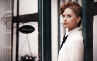 Red hair woman window scale - constanceanne parker free wallpaper for desktop