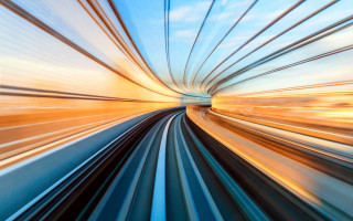 Train tunnel sky blurry tracks - a tunnel free wallpaper