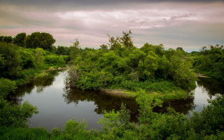 River green trees cloudy sky - a few cloud free wallpaper for desktop