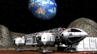 Space station planet satellite astronaut - the ground in front free wallpaper for desktop