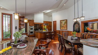 Kitchen marble counter wooden cabinets - a kitchen free wallpaper for desktop