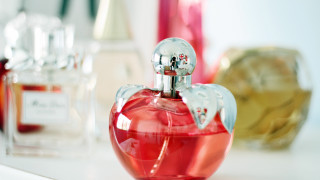 Red perfume bottle still life - alexander mcqueen free wallpaper