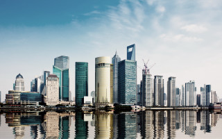 City skyline water architecture bridges - a body of water in front free wallpaper for desktop