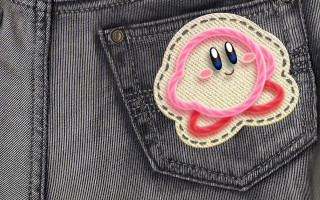 Pink brooch ribbon jeans fence - ultra realistic digital art free wallpaper for desktop