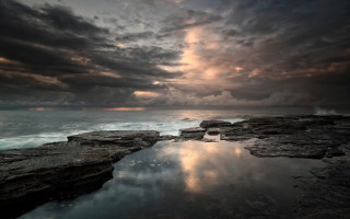 Australian tonalism matte painting cloudy - atmospheric lighting free wallpaper for desktop