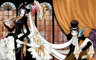 Costumed couple sword dog room - costume and hats free wallpaper
