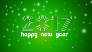 Green background happy new year - snow flake free wallpaper for desktop