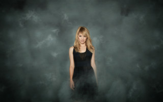 Woman black dress smoke posing - alice mason free wallpaper