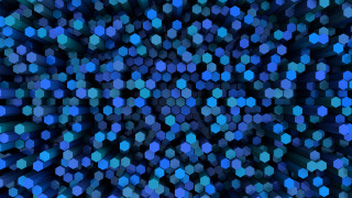 Blue hexagons background black geometric - hexagonal shape free wallpaper for desktop