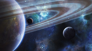 Space planets star sky aurora - a group of planets free wallpaper for desktop