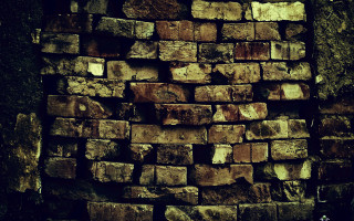 Bricks pile wall sidewalk city - a sidewalk in front free wallpaper