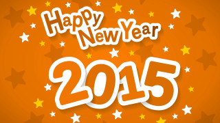 Happy new year 2013 orange - a white outline free wallpaper