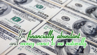 Pile of money with quote - im free wallpaper
