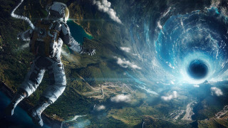 Space suit man black hole - a black hole in the sky free wallpaper