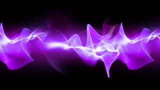 Purple wave hologram energy lightning - synchromism free wallpaper for desktop
