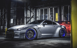 Silver sports car garage blue - a silver sports car free wallpaper