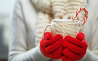 Person holding cup candycane winter - dorothy coke free wallpaper