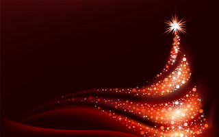 Red christmas tree star dark - line free wallpaper
