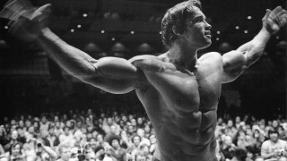 Muscular man barbell crowd strong - arnie swekel free wallpaper
