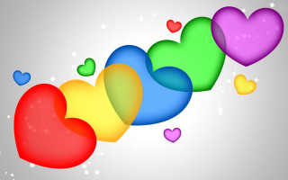 Colorful heart background hearts stars - heart free wallpaper