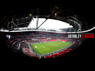 Wembley stadium soccer field view - fisheye len free wallpaper for desktop