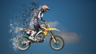 Dirtbike water air matte clock - artur grottger free wallpaper