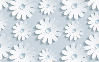 White flower shadow paper vector - paper free wallpaper for desktop