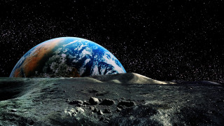 Earth moon starry background space - alan bean free wallpaper for desktop