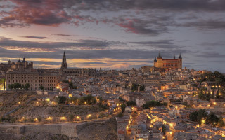 City castle night lights magic 2 - surrounding free wallpaper