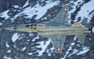 Fighter jet snow mountains swiss - viennese actionism free wallpaper