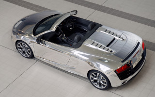 Silver sports car garage chrome - chrome free wallpaper