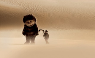 Desert man monkey sand dunes - the background and a person free wallpaper