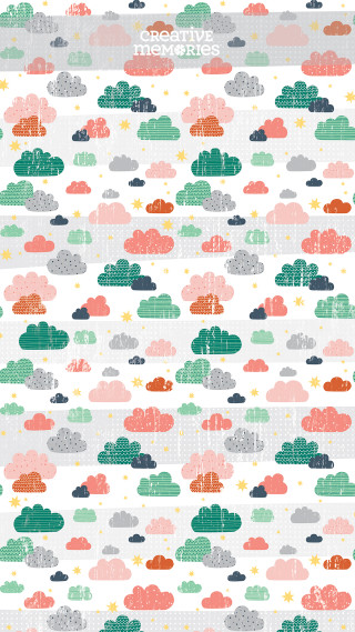 White background clouds stars patterns - different free wallpaper for mobile