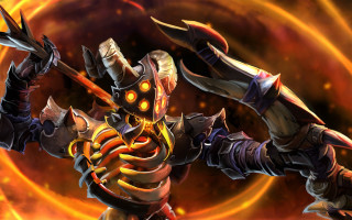 Demon armor sword fire embers - a video game free wallpaper for desktop