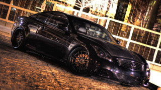 Black car night cityscape fence - dark night free wallpaper