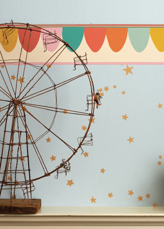 Ferris wheel shelf room wallpaper - kitsch movement free wallpaper for mobile
