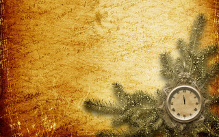 Clock branch grungy background steampunk - top of a tree branch free wallpaper