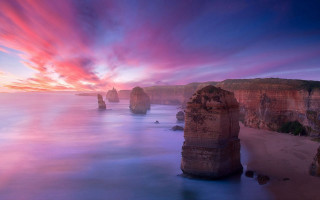 Sunset twelve twelves australia ocean 2 - a sunset view free wallpaper