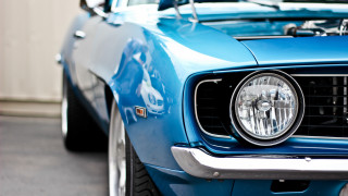 Blue mustang hood up grill - a blue mustang mustang free wallpaper