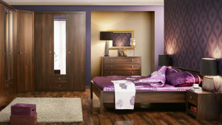 Bedroom dresser mirror purple wallpaper - a bedroom free wallpaper