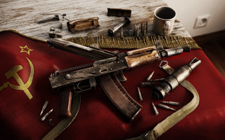 Gun weapons red blanket hammer - anton graff free wallpaper for desktop