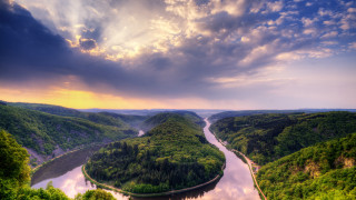 River valley clouds sunshine landscape - the cloud above free wallpaper for desktop