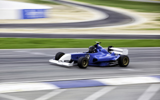 Blue white racecar driving track - race car free wallpaper