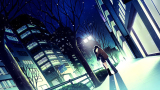 Person sidewalk city night streetlight - cyril rolando free wallpaper