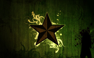 Green star man tattoo gothic - art green free wallpaper for desktop