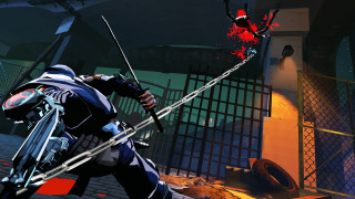 Man sword demon city fire - a black outfit holding free wallpaper