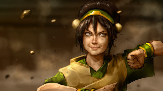 Woman green yellow outfit pointing - shirt free wallpaper for desktop