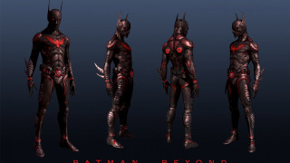 Batman beyond red accents glowing - red accent free wallpaper