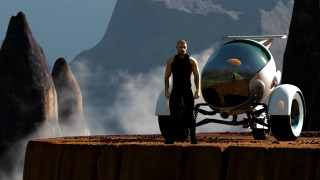 Cliff futuristicvehicle mountains cinematicmatte afrofuturism - cinematic matte painting free wallpaper